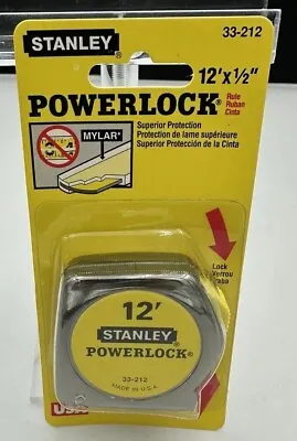 Vintage Stanley Tape Measure Rule 33-312 Power Lock 12'  X  1/2  ' NOS 1995 USA • $25