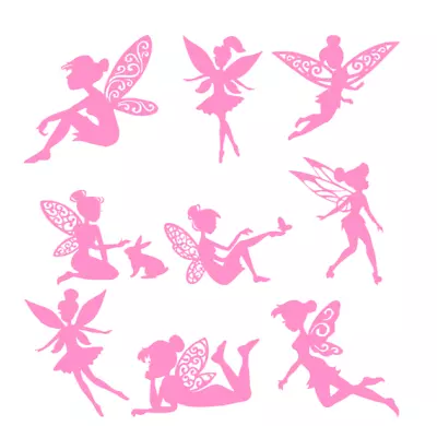 Fairy/Tinkerbell Inspired Vinyl Decal Silhouette Stickers X 18 Crafts/Jars • £4.35
