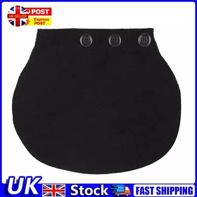 Maternity Pregnancy Waistband Belt Adjustable Waist Extender Button (Black) UK • £5.89