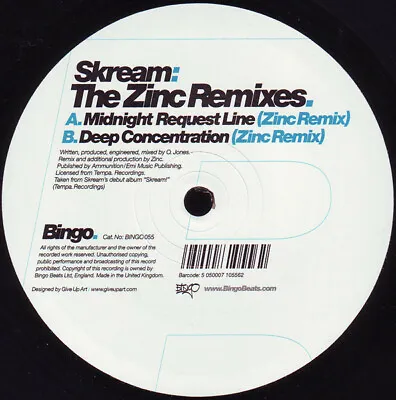 £13.49 • Buy Skream - The Zinc Remixes (12 )