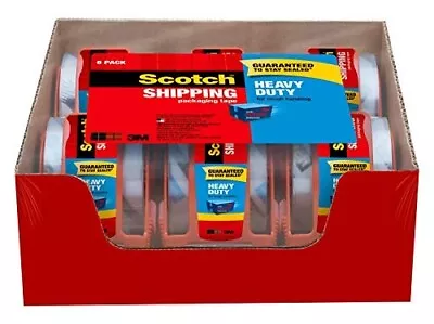 6 Pack 3M Scotch Heavy Duty Shipping Packaging Tape & Dispenser 1.88 In X 800in • $18.04