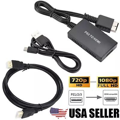 PS2 To HDMI Converter HD Video Adapter For PlayStation 1/2/3 1080P HDTV Monitor • $6.99