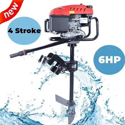 4 Stroke 6 HP Heavy Duty Outboard Motor Fishing Boat Engine Air Cooling Motor • $382