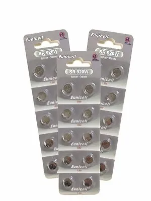371 SR920W AG6 Watch Battery Silver Oxide 1.55v Battery Choose Quantity Eunicell • £3.08