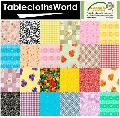 PVC Vinyl Tablecloth Patio Oilcloth - Wipe Clean 140cm/55  Wide - ALL DESIGNS • £6.99