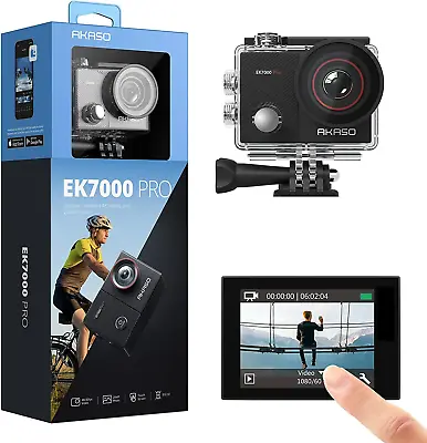 AKASO EK7000 Pro 4K Action Camera With Touch Screen EIS Adjustable View Angle We • $149.99