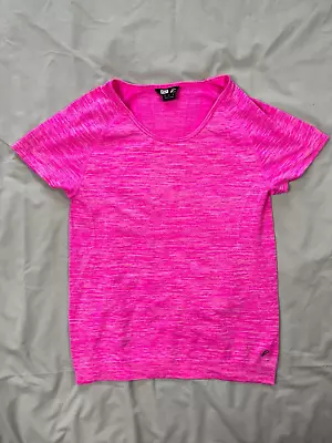 F&F LA Gear Gym T Shirts Womens Medium Pink Black Short Sleeve Workout Bundle • £1.99