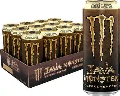 Monster Energy Java Café Latte Coffee + Energy Drink 15 Fl Oz Pack Of 12 • $42.99