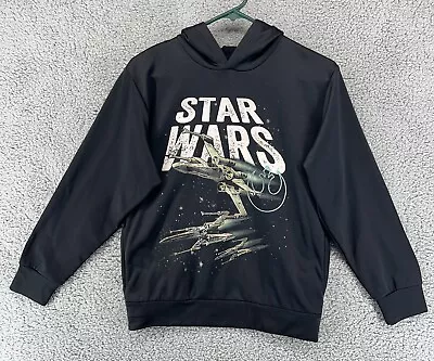 Star Wars Youth Black X-Wing Fighter Pullover Hoodie Sweatshirt With Pockets • $14.99