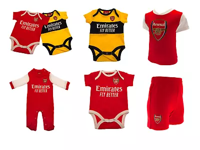 Arsenal FC Clothes Bodysuit Sleepsuit Or Shirt/Shorts Baby Toddler Outfit Gift • £17.99