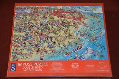 WHSmith Beach Bedlam 1000 Piece Impossipuzzle Double Sided Jigsaw Puzzle New • £4.99