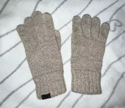 Coach Wool Tech Touchscreen Gloves Tan Deerskin Palm Size S/M • $50
