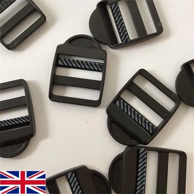 Ladderlock Buckles Black Plastic Tension Rucksacks Replacement All Sizes  • £4.19