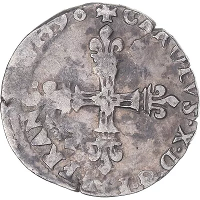 [#1045361] Coin France Charles X 1/8 D'écu à La Croix De Face 1590 Paris V • $117
