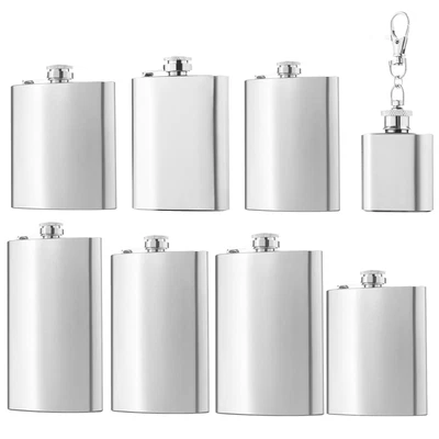 £5.21 • Buy Hip Flask Stainless Steel Whisky Alcohol Drink Pocket Gift Vodka Wine Bottle NEW
