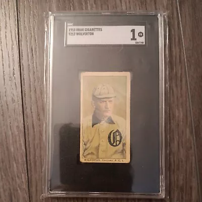 1910 T212 Obak Baseball Card Wolverton Oakland Oaks PCL - SGC 1 • $85