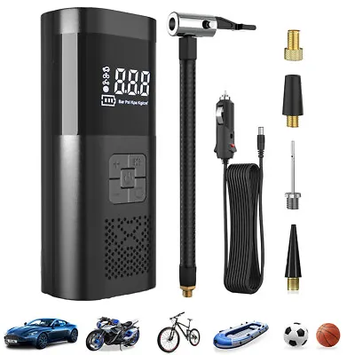 150 PSI Portable Air Compressor Tire Inflator Fits Car Moto Bike Tires Air Pump • $33.99