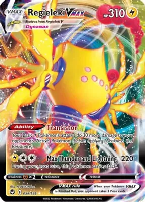 X1 Regieleki VMAX - 058/195 - Ultra Rare Pokemon SS12 Silver Tempest M/NM • $2.39