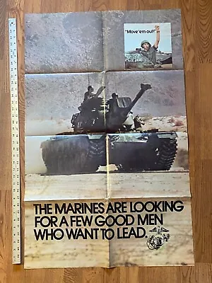 Vintage 1973 Marines Recruiting Poster -- 24 By 38 Inches • $8.99