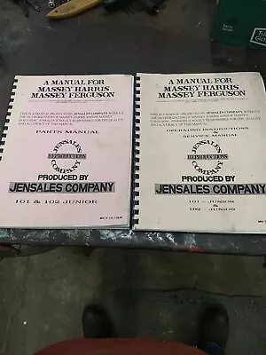 Massey Harris Ferguson 101 & 102 Junior Manuals Parts Service Operator • $20