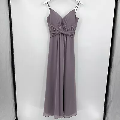 Mori Lee Madeline Gardner Maxi Dress Lilac Formal Twist Bridesmaid Size 4 • $44.99