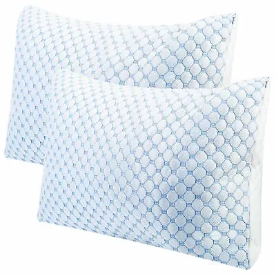 Cooling Pillow Heat Moisture Reducing Ice Silk Gel Infused Memory Foam Pillow • $31.74