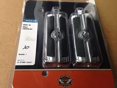 $149.99 • Buy OEM Harley Willie G Skull Softail Touring Dyna Sportster V Rod Foot Pegs Fatboy