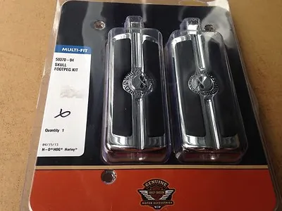 OEM Harley Willie G Skull Softail Touring Dyna Sportster V Rod Foot Pegs Fatboy • $169.99