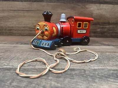 RARE Vintage Tin Litho Metal Slinky Train Pull Toy Line Mar 1957 Japan • $79.99