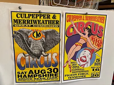 Vintage 2 Culpepper & Merriweather Circus Posters  11 X17  Hampshire/pidgeon For • $8.77
