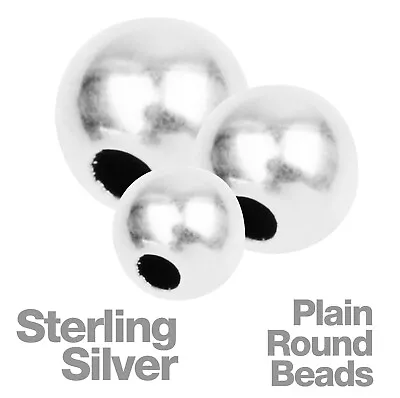 Sterling Silver Spacer Round Beads 2 Hole Plain Jewellery Making Craft Project • £4.66