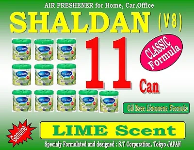 11 Can SHALDAN V8- CLASSIC Formula - Home Car Office Air Freshener - LIME Scent • $49.50