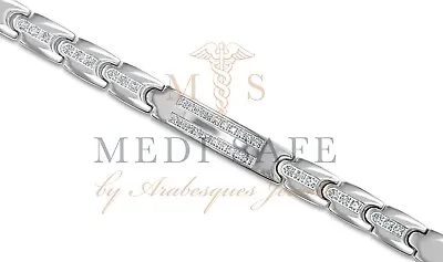 Ladies Titanium/genuine Swarovski Crystal Bio Magnetic/ Pain Relief Bracelet • £26.99