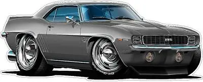 Wall Decal Compatible With 1969 Chevy Camaro RS SS 396 Cartoon Boys Room Garage • $25.99