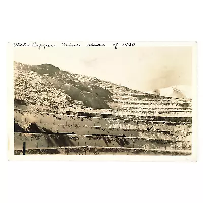 Utah Copper Mine Landslide RPPC Postcard 1930s Mining Disaster Real Photo C1846 • £20.87