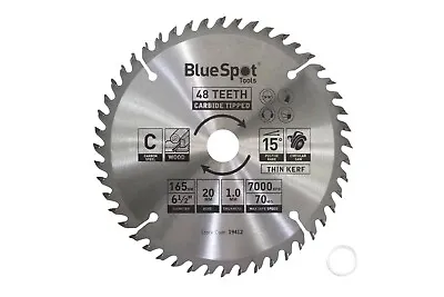  CORDLESS CIRCULAR SAW BLADE 165MM 20MM 48T TCT FOR DEWALT MAKITA BSS DSS 18V A6 • £11.99