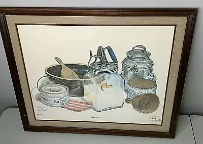 C. Don Ensor Framed Matted Personalized Signed Print   Butter Times • $99.99