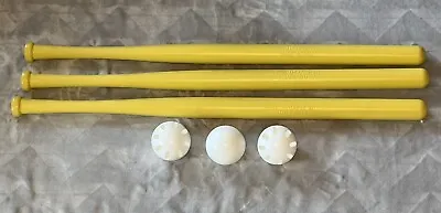 3 Wiffle Ball Bats  & 3 Wiffle Balls  - Great Condition - Hardly Any Wear • $35