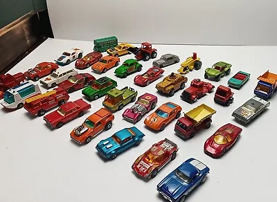 Vintage Matchbox Die-Cast ALL Lesney + Superfast Car Lot X33 See Pics 1970s Read • $108