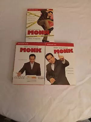 Monk - Seasons 2 5 6 DVD 4-Disc Box Sets (Pre-owned VGC) FREE SHIPPING! • $15