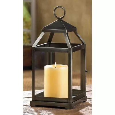 Rustic Silver 12  Candle Holder Lantern Lamp Outdoor Malta Garden Terrace Patio • $35.16