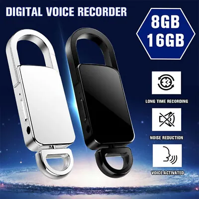 Mini Hidden Spy Digital Audio Voice Activated Recorder MP3 Playback Small Smart • $29.79