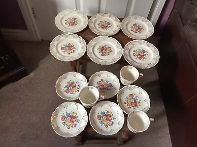 Part Tea Set Washington Pottery Warranted 22 KT Gold • £10