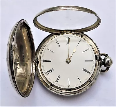 NO RESV HM 1830 Counsell Of Ross Silver Full Hunter Pocket Watch Vintage Antique • $69.73