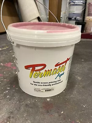 £85 • Buy 4 Litre Tub Permaset Aqua Bright Red, Water Based Screen Printing Ink