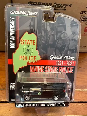 Greenlight Anniversary  2022 Ford Police Interceptor Utility Maine State Police • $6.35