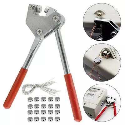 Sealing Plier With 20 Security Lead Seal Electric Tags Meter Lead 10mm Diameter • £10.72