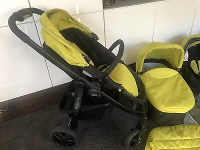 Graco Evo LIME GREEN Travel System Pushchair For Newborn And Upwards • £110