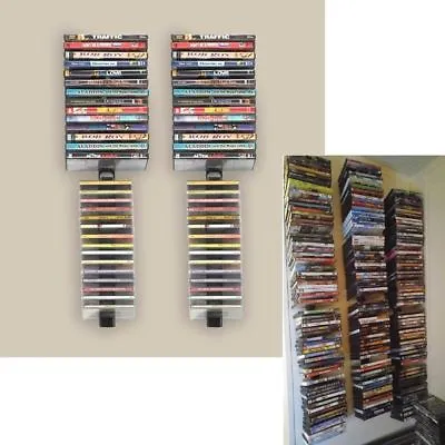 Cd Wall Mount Stand Organizer Rack DVD Holder Media Storage Disk Case Display • $19.42