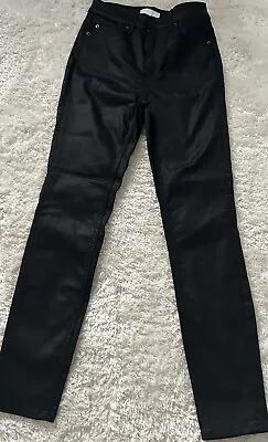 Ladies H And. M Ladies Black Coated Jean S10 • £3